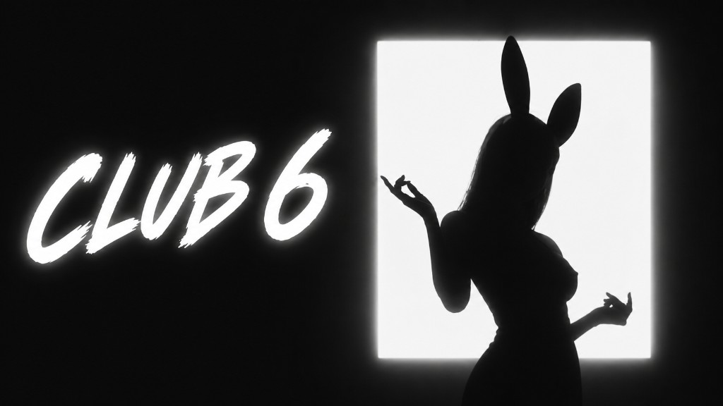 Club 6 silhouette against a white frame